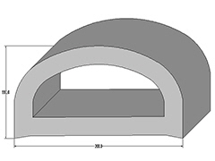 heavy duty D section fendering profiles in various dimensions