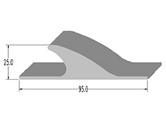 medium size tear drop rubbing strake for inflatable boats